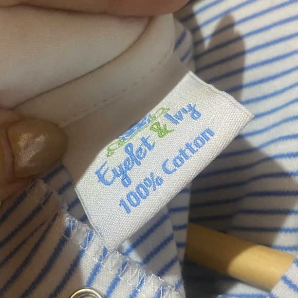 Eyelet & Ivy‎ dress blue/white stripe size 6 - Picture 5 of 6